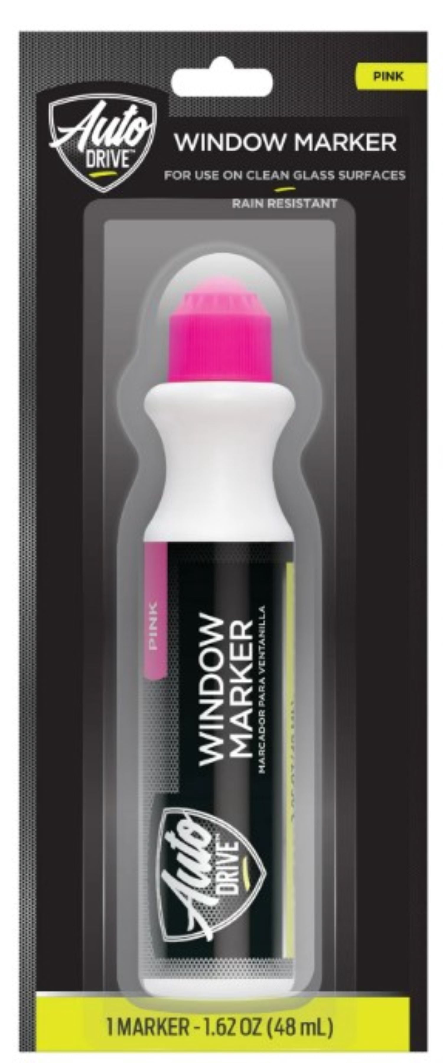 Auto Drive Automotive Window Marker, Pink, 1 Pack, Water Resistant