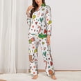 thumbnail image 3 of Disketp Pajamas Set Long Sleeve Sleepwear Womens Button Down Nightwear Pj Sets-Winter Christmas, 3 of 9