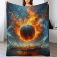 thumbnail image 3 of nygtbtfer Ball in and Throw Blanket Ultra Soft Warm All Season Game Decorative Fleece Blankets for Bed Chair Car Sofa Couch Bedroom White, 3 of 6