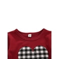 thumbnail image 2 of BemeyourBBs Toddler Baby Girl Valentines Day Outfit Love Heart Crew Neck Long Sleeve Sweatshirt and Bell  Bottom Flared Pants 2 Pcs Set Fall Winter Spring Clothes, 2 of 8