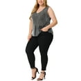 thumbnail image 2 of DARING DIVA Women's Plus Sequin Glitter Gradient Tank Club Party Vest 4X Silver, 2 of 6
