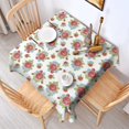 thumbnail image 2 of Pioneer Flower Floral Print Pattern Square Tablecloth, Waterproof Wipeable Spillproof Washable Table Cover for Home Kitchen Party Decor, 42"x42", 2 of 6
