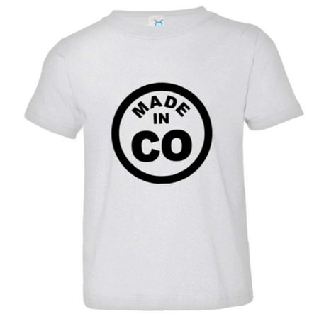 

PleaseMeTees™ Toddler From Born Made In Colorado CO Logo Label HQ Tee