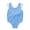 Blue, variant on Odeerbi Girls Swimsuit Toddler Kids Baby Bikini Striped One-Piece Swimwear Beachwear