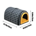 thumbnail image 3 of Cat Bed For Indoor Cats Foldable Cat Cave Anti-Slip & Water-Resistant Bottom Cat Houses For Indoor Cats Or Small Dogs Kitten Tent Rabbit Bed 2 In 1 Pet Bed, 3 of 6