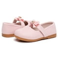 Blikcon Girls Kids Wedding Party Dress Shoes Princess Flat(Color Pink