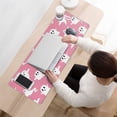 thumbnail image 3 of Long Mouse Pads for Desk,Pink Halloween Ghosts Desk Mats on Top Of Desks, Desk Mouse Pad Extra Large with 3mm Non-Slip Base and Stitched Edge for Gaming,Office,Work,Home 31.5x11.8in, 3 of 5