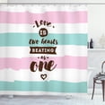 thumbnail image 1 of Ambesonne Romantic Shower Curtain, Retro Style Pastel, 69"Wx75"L, Dark Brown Mint Green, 1 of 3