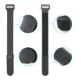 thumbnail image 3 of Cable Ties Reusable Self Adhesive Black Width 20mm Nylon Strap Reverse Buckle Line Wire Organizer Hook Loop Bundle Fastener 20x200mm 30 pieces, 3 of 5