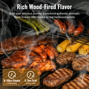 Z GRILLS BBQ Master Wood Pellet Grill & Smoker 8 in 1 Grill Auto Temperature Control, 567 sq.in Cooking Area for Outdoor Cooking