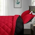 thumbnail image 2 of EvJk 3-Piece Queen Comforter Set – Red/ Black Reversible All Season Bedding, 2 of 5