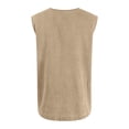 thumbnail image 4 of GrmtClth Men's Sleeveless Shirts Acid Wash Muscle Tank Tops Henley V Neck Button Down Vintage Shirt Casual Classic Solid Tee Top Boxy Tee Shirts with Pocket Khaki 2XL, 4 of 4