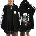 thumbnail image 3 of Sudaderas con capucha con cremallera y estampado para mujer, ropa de calle Harajuku, sudaderas de lana Y2K para mujer, cárdigan de manga larga informal Suelto, 3 of 5