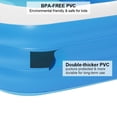 thumbnail image 3 of Inflatable Swimming Pool, 120 x 72 x 22 inches Rectangle Blow Up Pool for Kids, Adults, Toddlers, Thicker BPA-Free PVC Outdoor Inflatable Pool, Garden, Backyard Water Party Family Pool, JA2656, 3 of 8