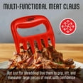 thumbnail image 2 of Kaluns Meat Claws Meat Shredder Tool – Chicken Shredder BBQ Accessories for Pulled Pork, Beef & Grilling – Durable, Heat Resistant, BPA-Free – Red, 2 of 7