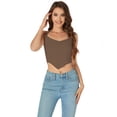 thumbnail image 3 of Womens Knit Halter Tank Top 2024 Cute Ribbed Trendy Sexy Backless Summer Basic Crop Tops, 3 of 5