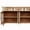 Natural Wood, variant on AENKYO 59" Farmhouse Sideboard Buffet, Distressed Wood Credenza with 3 Drawers & 4 Fluted Glass Doors, Brown