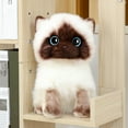 thumbnail image 4 of Darzheoy Cute Simulation Siamese Cat Stuffed Animals Toy Cushion Doll, Siamese Cat Plushie Toys Christmas Birthday Gifts for Kids Baby Toys (10 Inch), 4 of 9