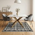 thumbnail image 3 of ODIKA Geometric Contemporary Abstract Arch Checkered Border Mid Century for Dining Room, Under Table, Home Office, Non-Slip Chair-Friendly, 3 of 7