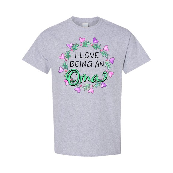 Inktastic I Love Being an Oma Circle of Hearts T-Shirt