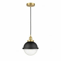 Innovations Lighting  Hampden - 1 Light 9" Cord Hung Mini Pendant Satin Gold/Seedy