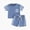 #01 Blue, variant on Baby Boy Clothes 6M-3T Checkered Patchwork Pocket T-Shirt and Stretch Shorts 2-Piece Set Infant Boy Outfit