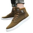 thumbnail image 6 of YLYL Men's High-Top Sneakers Round Toe Lace up Slip Resistant Fashion Casual Walking Shoe, 6 of 9