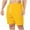 Yellow, variant on Dagugfen Shorts for Men Elastic Waist Straight Leg Ruched Loose Stretch Casual Workout Sweat Shorts
