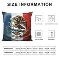 thumbnail image 5 of JEUXUS Pillow Covers  Mexican Flag Pillow Covers Square Decorative Farmhouse Cushion Cover for Living Room Sofa Couch Bed Pillowcases, 5 of 5
