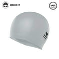 thumbnail image 2 of TYR Latex Adult Swim Cap - Training and Recreational Swimming Cap, Durable Latex Construction, Silver, 2 of 2