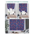 thumbnail image 4 of Navy Blue Coastal Tie Up Curtains for Windows 63 Inch Length Balloon Curtains Kitchen Adjustable Balloon Window Shade Red Lobster Nautical Ocean Tie Up Valance Bathroom Curtain Window 46"x63", 4 of 6