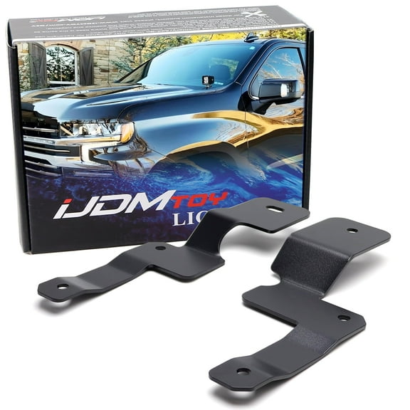 Heavy Duty Steel Constructed Hood Hinge Mount A-Pillar LED Ditch Light Bracket Hardware For 2019-up Chevrolet Silverado 1500, GMC Sierra 1500