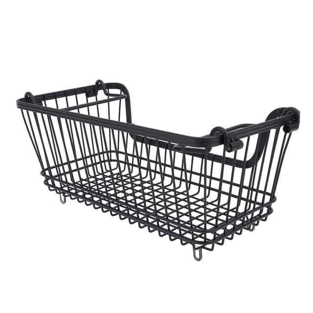 Freezer Organizer Basket, Open Front Multipurpose Stackable 30lb Load Bearing Space Saving Wire Storage Basket for Vegetable for Snack