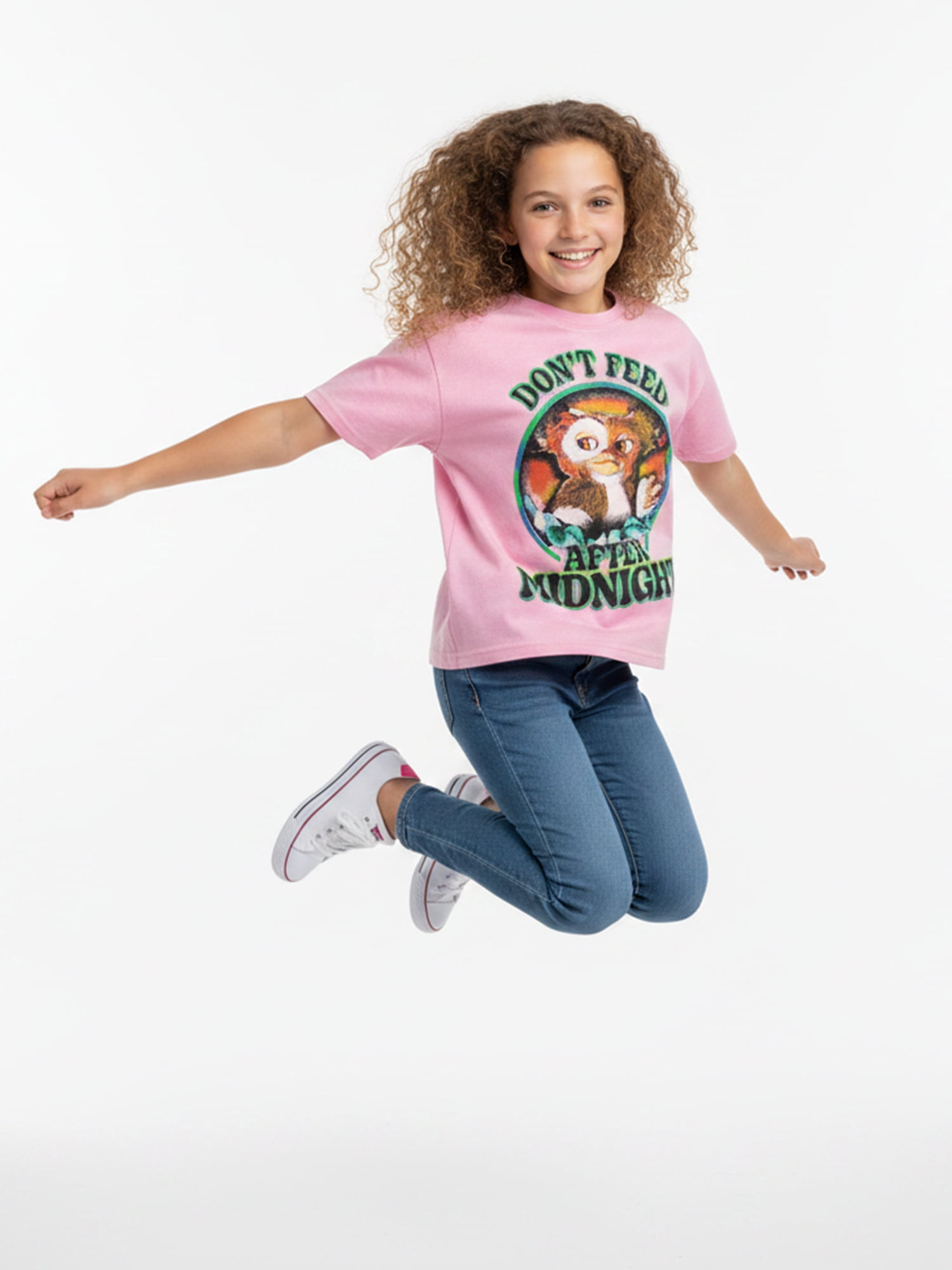 Gremlins Girl’s Boxy Halloween Crewneck Tee with Short Sleeves, Sizes 4-16
