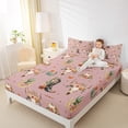 thumbnail image 4 of Feelyou Kawaii Farmhouse Cowgirl Full Size Sheets, Tribal Western Cowboy Bed Sheets, Flower Skeleton Skull Sheet Sets, Luxury Bedroom Decor, 4pcs, 4 of 7