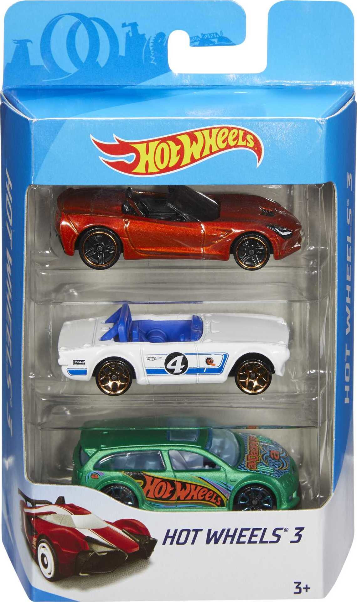 Hot Wheels 3-Car Pack, Multipack of 3 Hot Wheels Vehicles, Gift for Kids 3 Years & Up (Styles May Vary) - image 5 of 6