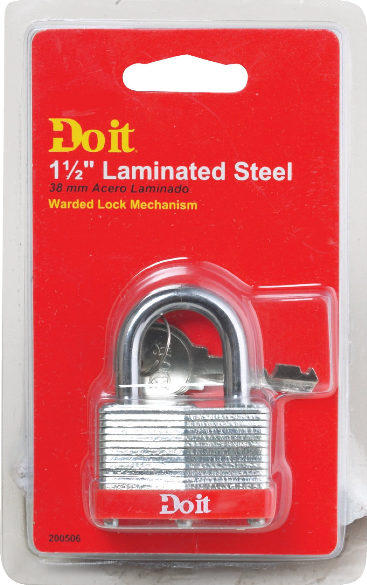 Master Lock Do it 11/2 In. W. Warded Steel Padlock