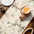 thumbnail image 3 of Gnomes Sunflower Table Runner - 120 Inch Long Bees Branches Floral Watercolor Cotton and Linen Blended Dress Scarves Farmhouse Table Runner for Kitchen Dining, Coffee Table, 13" x 120", 3 of 8