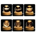 thumbnail image 2 of 3D Saturn Crystal Ball, Glass Ball Night Lamp with Wood Base Fantasy Decor, Planets Ball Lamps for Birthday Christmas, Astronomy Space Gifts for Boys Kids, 2 of 17