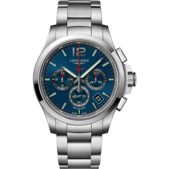 Longines Conquest V.H.P. Chronograph Blue Dial Steel Men's Watch L3.717.4.96.6