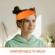 thumbnail image 4 of Diadema elástica con turbante para mujer, diadema con nudo trenzado, diadema para peinar el cabello (naranja), 4 of 5