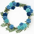 thumbnail image 2 of Meiix Artificial Rose Flowers for Diy Crafts, Self-Adhesive Foam Flowers for Scrapbooking Cards, Non-Woven Decorative Roses Blue, 2 of 5