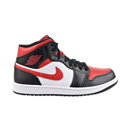 Air Jordan 1 Mid "Bred Toe" Men's Shoes Black-Fire Red-White 554724-079