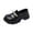 Black |#15, variant on Little Girls Patent Leather Slip-On Penny Loafer Rhinestones Flats Black White School Uniform Dress Shoes for Girls (32,Black)