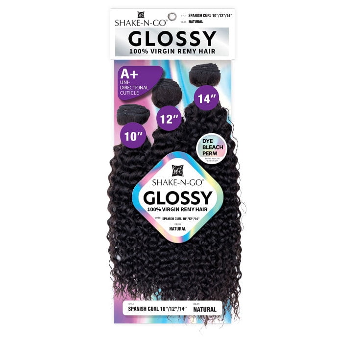 Shake N Go Glossy 100% Virgin Remy Hair Weave - SPANISH CURL