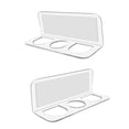 thumbnail image 3 of 2 soportes acrílicos para cepillos de pelo, para montar en pared, sin necesidad de perforar, para guardar cepillos, planchas de pelo y peines en el, 3 of 8