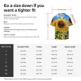 thumbnail image 5 of Rateoe Sky Golden Sunflower Field B Print Mens Front Pocket Hawaiian Shirts Casual Shirts Short Sleeve Button Down Beach Tropical Shirts-3X-Large, 5 of 5