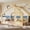 Natural, variant on Full Size House Floor Bed with Window and Small Shelf, Solid Wood Low Profile Bed with House-Shaped Roof, No Box Spring Needed for Bedroom, Light White