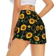 thumbnail image 3 of Disketp Sunflowers3 Print Women's Shorts Workout Shorts for Athletic Gym Running Shorts with Phone Pockets XX-Large, 3 of 8