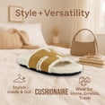 thumbnail image 5 of Cushionaire Cuddle Comfort Slippers for Women - Faux Shearling Cozy Slide Sandal +Memory Foam, Wide Widths Available, 5 of 18